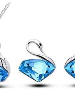 Blue swan  Jewellery set