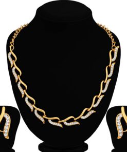 Graceful Mehandi Gold Plated Necklace Set for Women