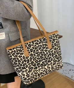 Casual Leopard Print Tote Bag For Women
