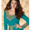 Mint Green  Georgette With Embroidery Dress